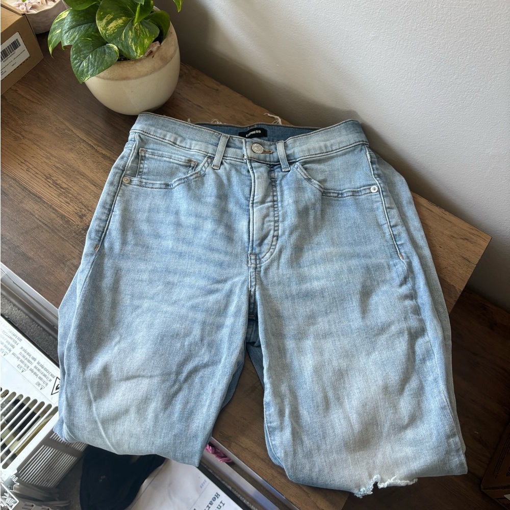 Express Light Blue High Rise Women Jeans